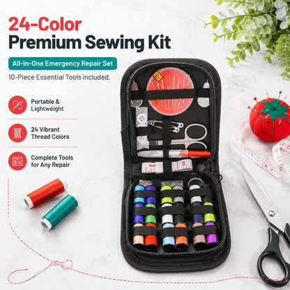 Complete Sewing Kit – 50+ Piece Portable Sewing & Repair Set