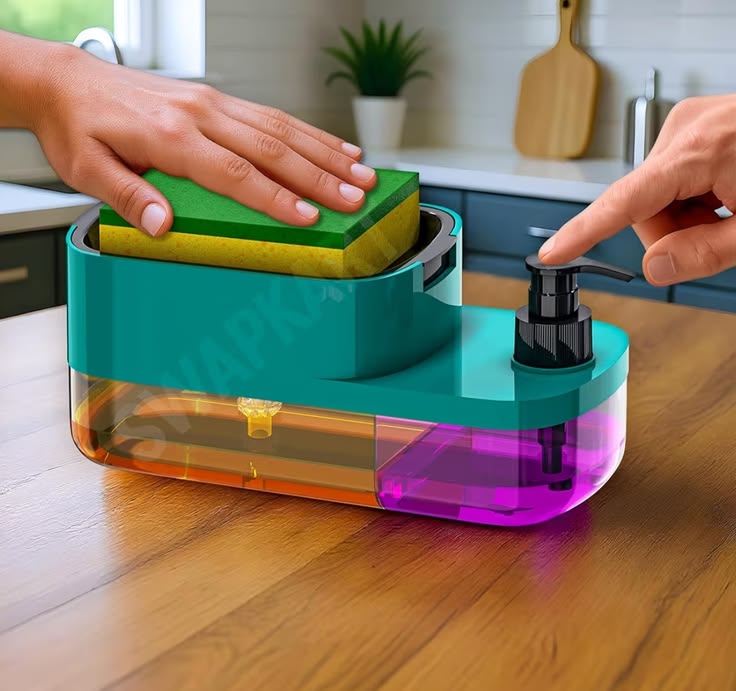 3-in-1 Smart Kitchen Soap Dispenser & Sponge Holder